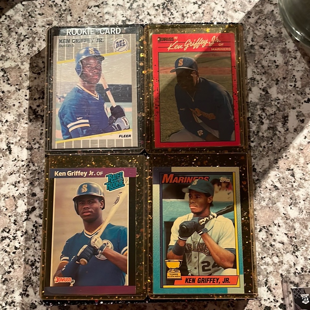 3-89’ ken griffjR rookie cards great condition  fleer89 donruss89 toppS 1-2nd yr